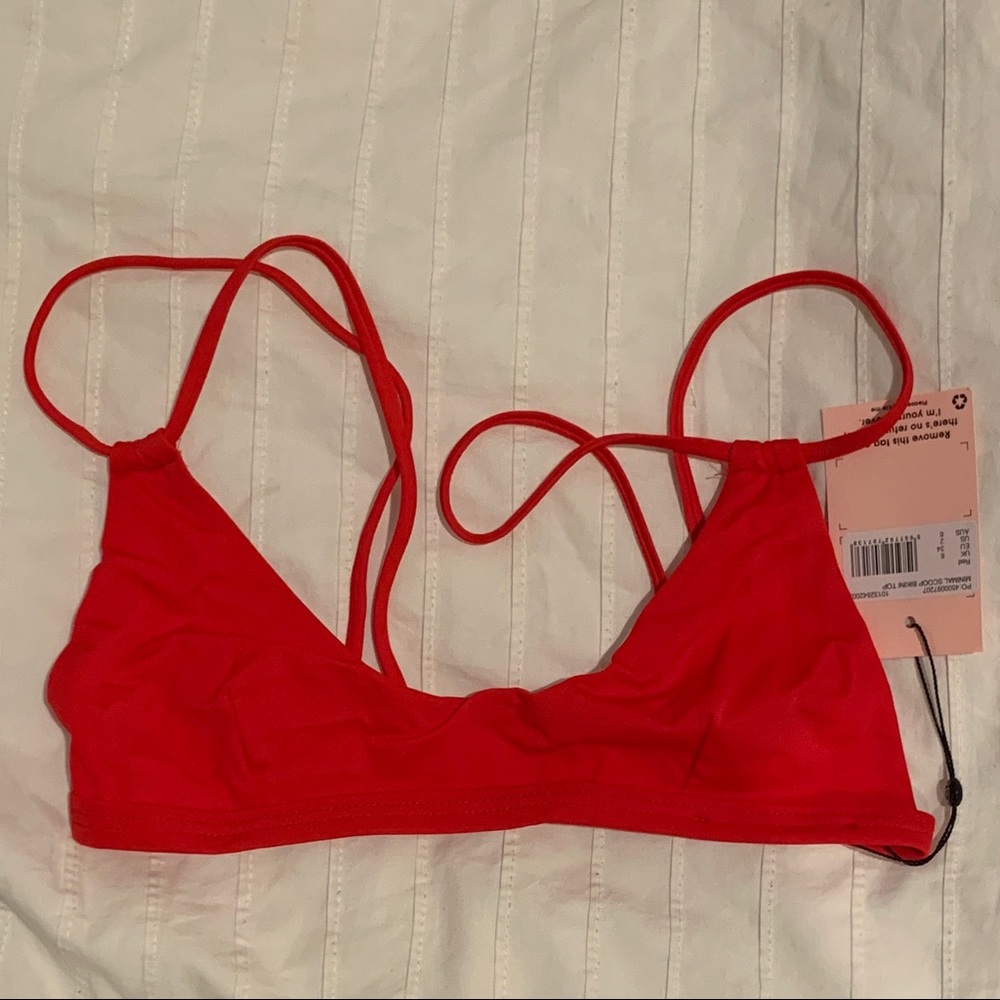 red bikini top